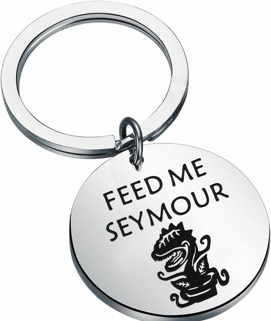 Best BLEOUK Bleouk Little Shophorrors Inspired Keychain Horror Movie Fans Gift Spooky Horror Musical Feed Me Seymour