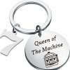 New TIIMG Slot Machine Inspired Keychain Queen Of The Machine Gambling Jewelry Casino Lover Gifts Slot Machine Themed Gifts