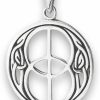 Wholesale Sac Silver Celtic Peace Sign Pendant .925 Sterling Silver Unity Infinity Knot Hippie Symbol Charm