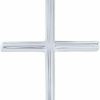 Online Jewelry America Jewelry America 14K White Gold Plain Slender Cross Pendant With High Polish