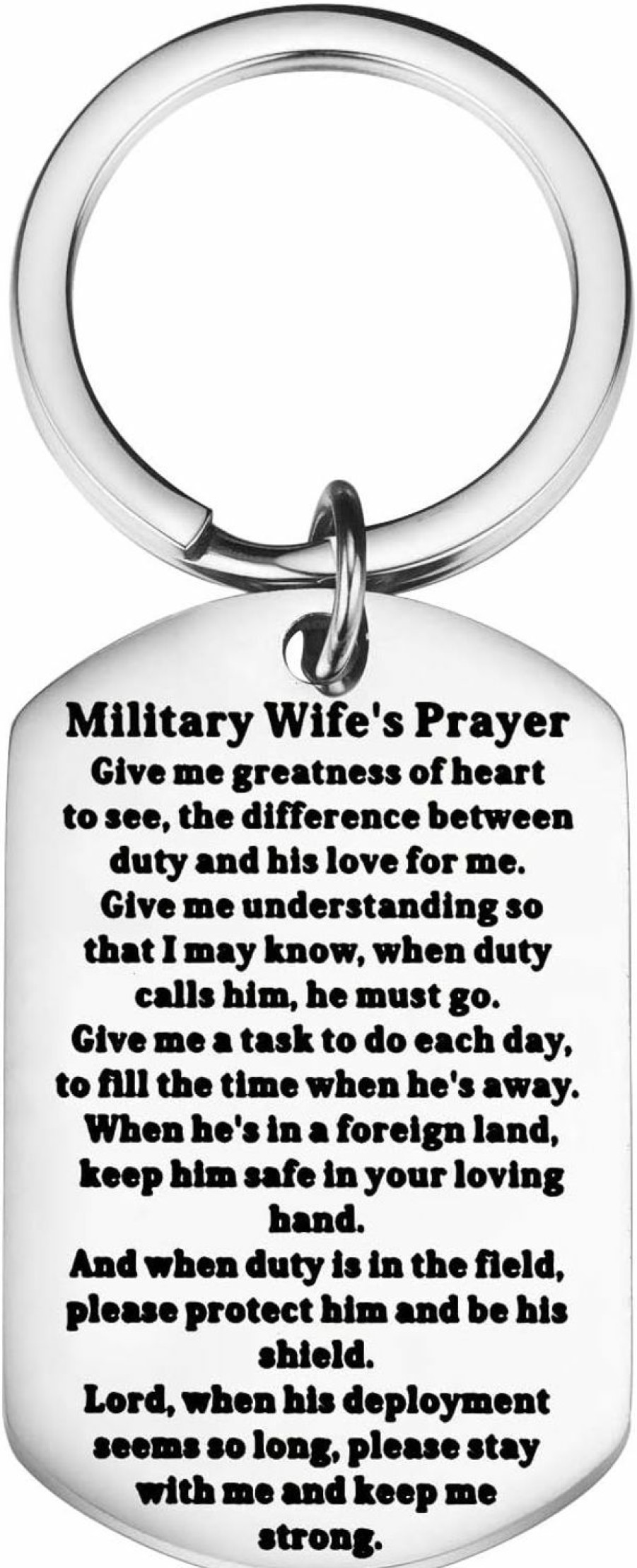 New bobauna Bobauna Military Wife Prayer Keychain Deployment Army Gift