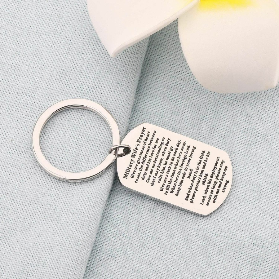 New bobauna Bobauna Military Wife Prayer Keychain Deployment Army Gift