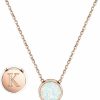 Best CIUNOFOR Ciunofor Opal Necklace Rose Gold Plated Round Disc Initial Necklace Engraved Letter Necklace With Adjustable Chain Pendant Enhancers For Women Girls (K)