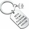 New MAOFAED Maofaed New Home Gift House Warming Gift New Homeowner Gift Keys To My Awesome House First Home Keychain