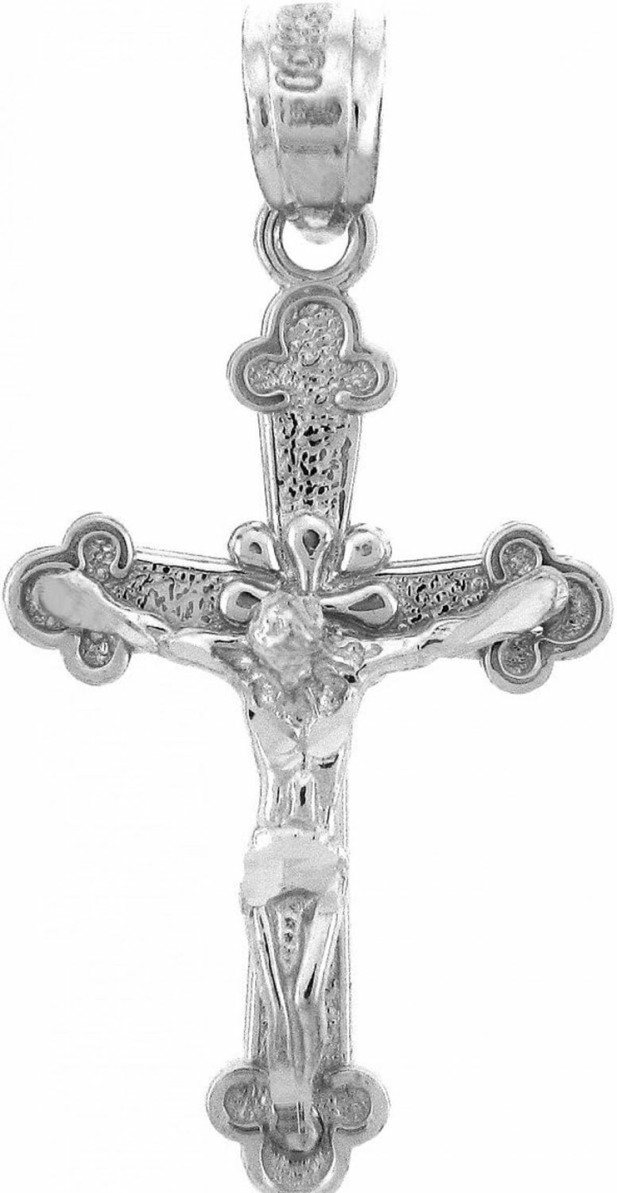 Clearance Claddagh Gold Claddagh Gold 925 Sterling Silver Crucifix Pendant