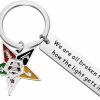 Wholesale MYOSPARK Myospark The Eastern Star Inspired Gift Sorority Jewelry We Are All Broken That'S How The Light Gets In Keychain