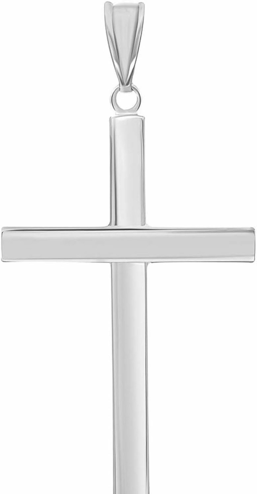 Hot Jewelry America Jewelry America 14K White Gold Simple Religious Cross Pendant