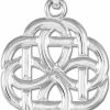 Hot Claddagh Gold 925 Sterling Silver Triquetra Celtic Trinity Charm Pendant