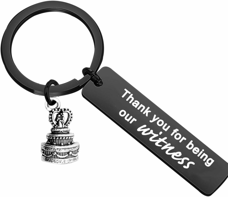 Best MYOSPARK Myospark Wedding Witness Keychain Thank You For Being Our Witness Thank You Gift For Wedding Guest From Bride And Groom