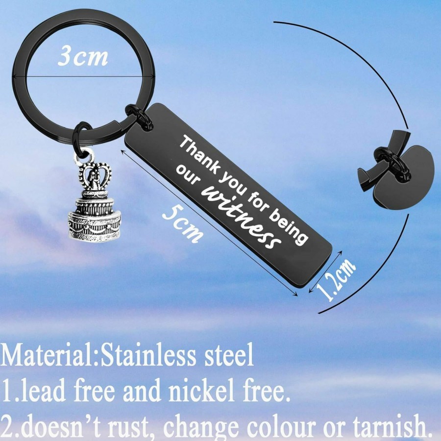 Best MYOSPARK Myospark Wedding Witness Keychain Thank You For Being Our Witness Thank You Gift For Wedding Guest From Bride And Groom