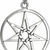 Hot Moonlight Mysteries Large Sterling Silver Septagram Fairy Star Pendant