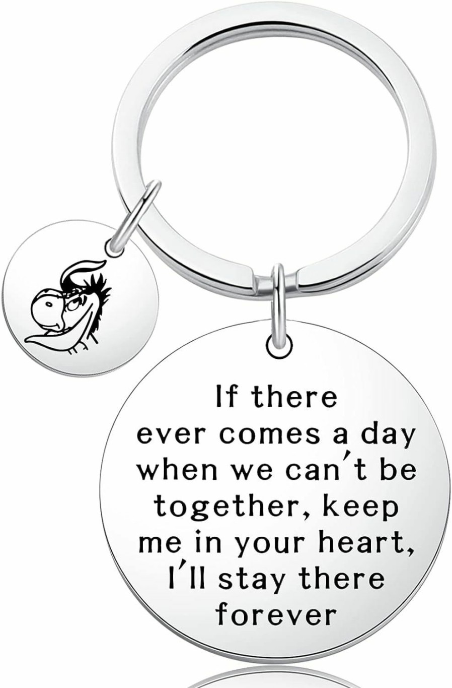 Best DGHJ Dghj Eeyore Quote Keychain Eeyore Jewelry Inspired Gift Keep Me In Your Heart I'Ll Stay There Forever Keychain Inspiration Gift (Eeyore Ks), 1.18