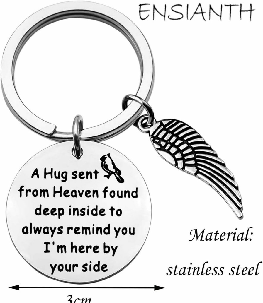 Wholesale ENSIANTH Ensianth Red Cardinal Keychain Cardinal Memorial Gift A Hug From Heaven Keychain Good Luck Cardinals Gift