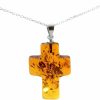 Best TipTopEco Tiptopeco Baltic Amber Pendant Made With Silver - Heart Shape - Small Minimalist - Honey Color