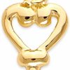 New Golden Fire Solid Gold Key Pendant In 10K Or 14K, Romantic Jewelry For Women