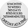 Hot ENSIANTH Ensianth One Day At A Time Pocket Sobriety Gift Na Aa Addiction Recovery Gifts 1 Year 12 Months Sober Coin Gift