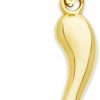 Hot Unknown Generic 10K Real Solid Gold Dainty Italian Horn Pendant, Cornicello Jewelry Gifts For Good Luck And Protection From Evil, Yellow