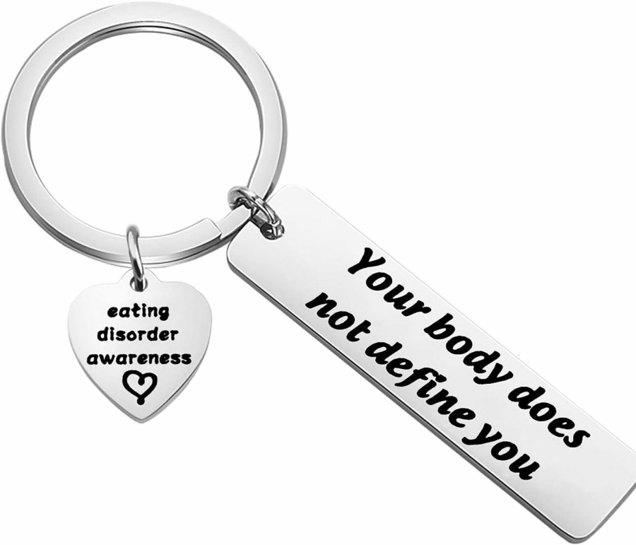 Clearance TIIMG Tiimg Eating Disorder Awareness Keychain Anorexia Recovery Gifts Inspirational Gift Mental Heath Recovery