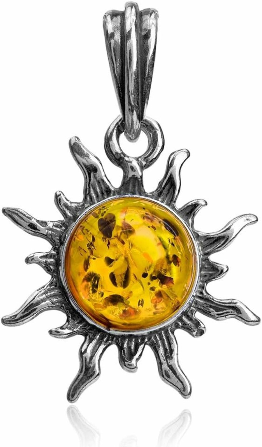 Wholesale Ian and Valeri Co. Ian And Valeri Co. Amber Sterling Silver Small Sun Pendant