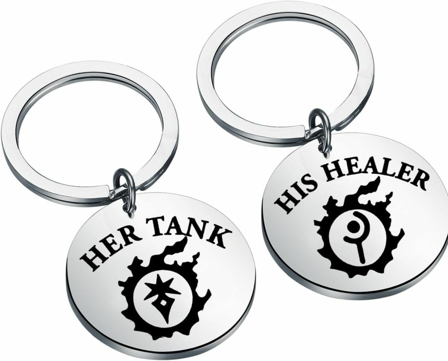 Clearance FAADBUK Faadbuk Ff14 Inspired Keychain Video Game Lover Gift Ff14 Merch His Healer Her Tank For Gamer