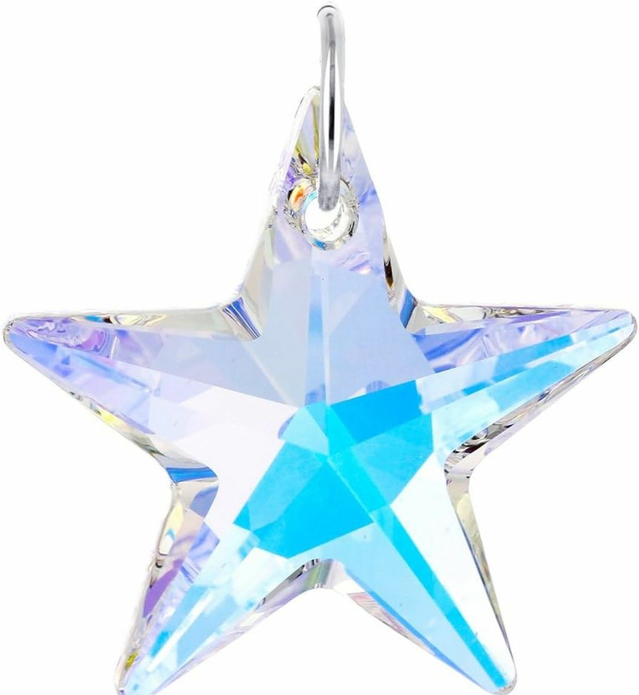 Hot Gem Avenue Gem Avenue Star Shape Austrian Crystal 925 Sterling Silver Charm Pendant For Women