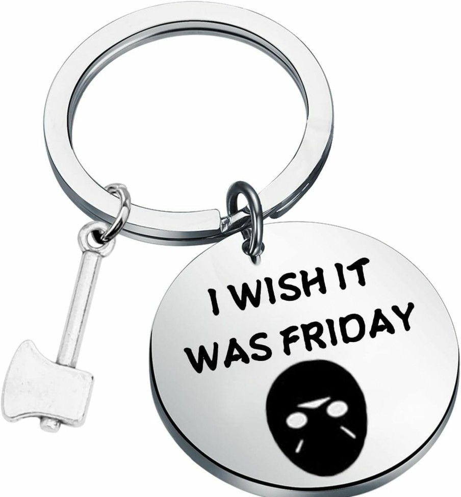 New BLEOUK Bleouk Jason Fans Keychain Friday Horror Movie Lover Gifts Scary Movie Gift Halloween Party Jewelry