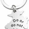 Hot KUIYAI Kuiyai Movie Inspired Gift Do Or Do Not There Is No Try Keychain Jedi Gifts