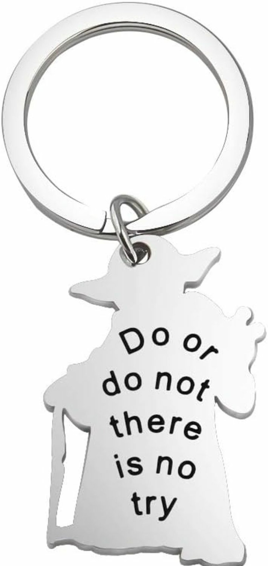 Hot KUIYAI Kuiyai Movie Inspired Gift Do Or Do Not There Is No Try Keychain Jedi Gifts