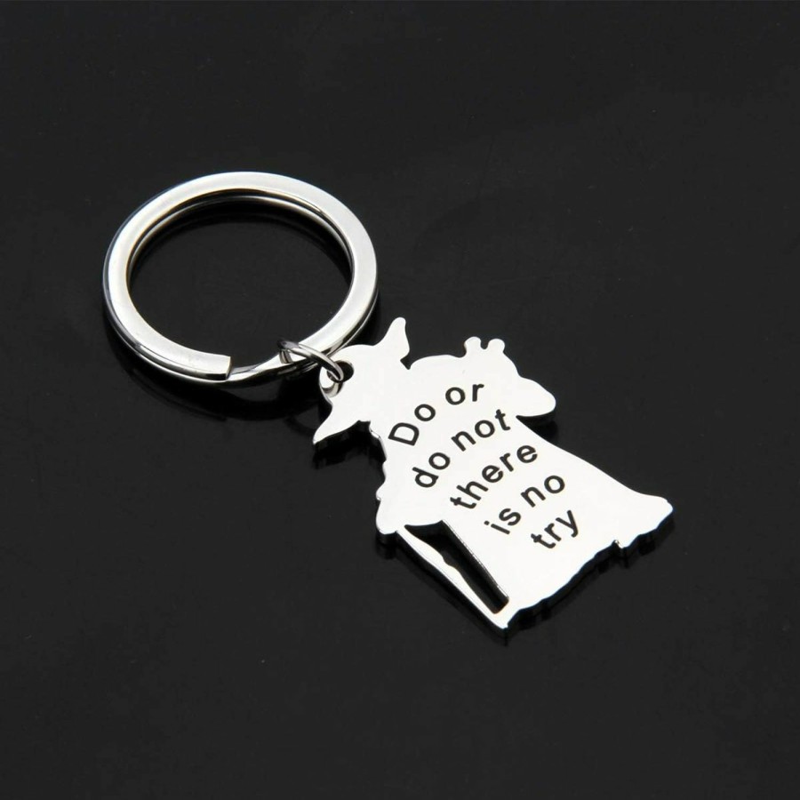 Hot KUIYAI Kuiyai Movie Inspired Gift Do Or Do Not There Is No Try Keychain Jedi Gifts