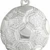 New Claddagh Gold 925 Sterling Silver Sports Charm Textured Soccer Ball Pendant