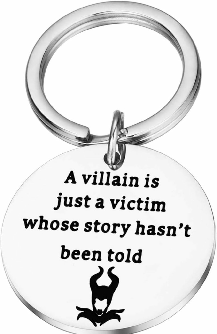 New Lywjyb Birdgot Lywjyb Birdgot Movie And Tv Costume Gift Friendship Gifts A Villain Is Just A Victim Whose Story Hasn'T Been Told Keychain