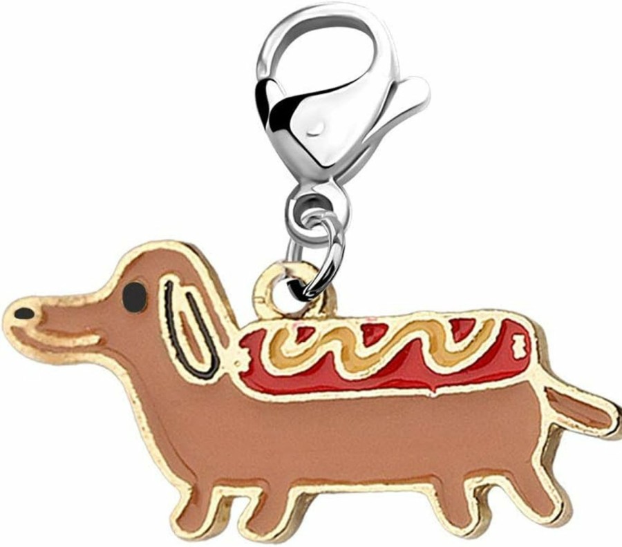 Wholesale WSNANG Wsnang Dog Owner Gifts Dachshund Pendant Zipper Pull Charm With Lobster Clasp Dachshund Dog Lover Gifts