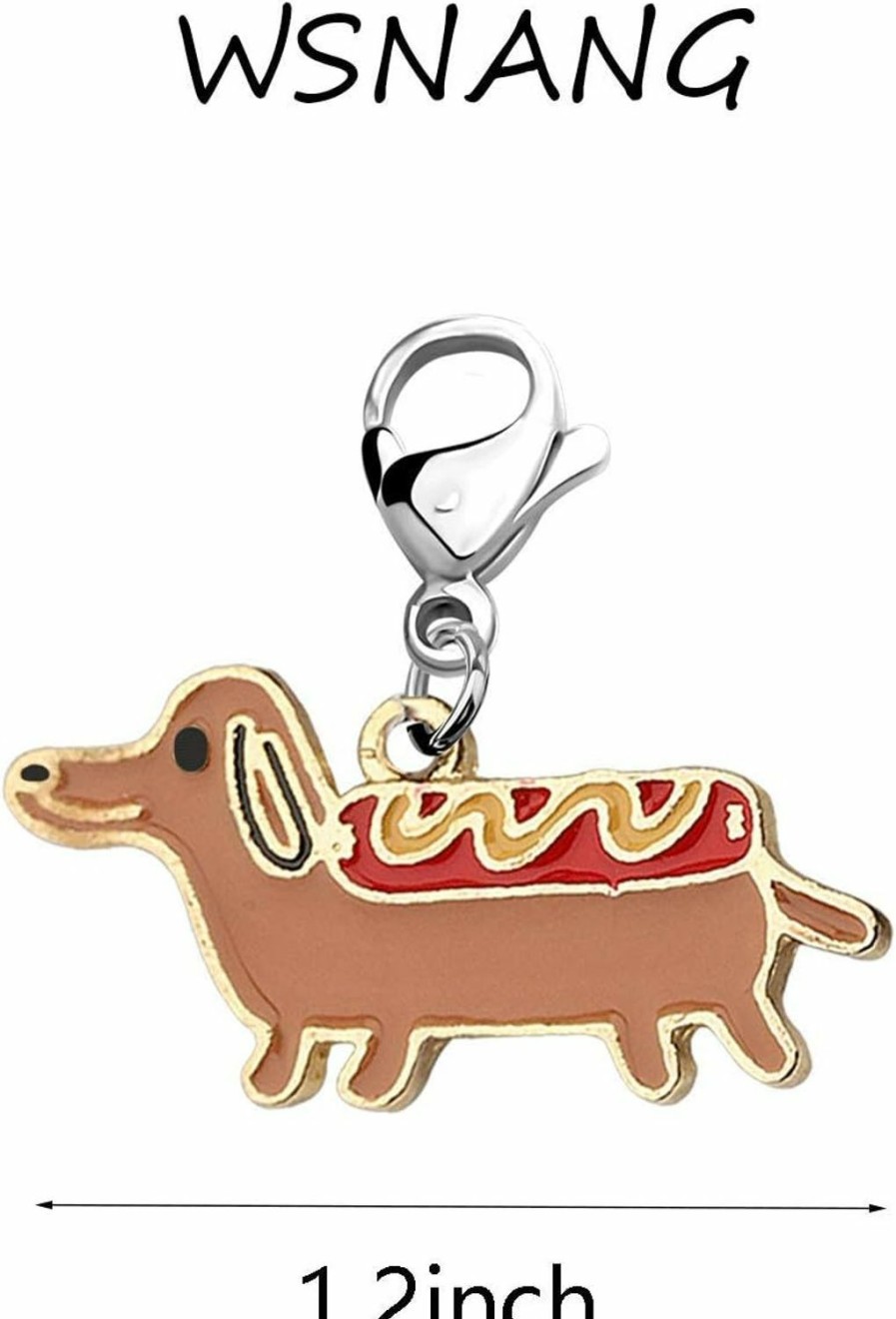 Wholesale WSNANG Wsnang Dog Owner Gifts Dachshund Pendant Zipper Pull Charm With Lobster Clasp Dachshund Dog Lover Gifts