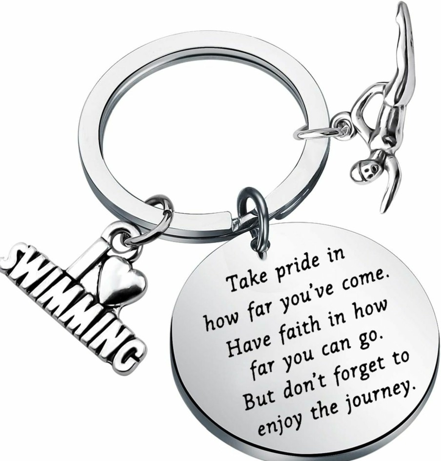 Best FUSTMW Fustmw Swim Keychain I Love Swimming Lover Gift Swim Team Inspirational Gift