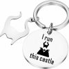 Best PLITI Pliti I Run This Castle Keychain Horns Resting Witch Face Charm Gift