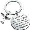 Best KUIYAI Kuiyai Drive Safe Gift I Love You Mom Keychain Mother Gift Driving Safety Gift Guardian Angel Mothers Day Gift