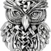 Clearance W | S WITHLOVE SILVER Withlovesilver Solid 925 Sterling Silver Celtic Trinity Owl Pendant