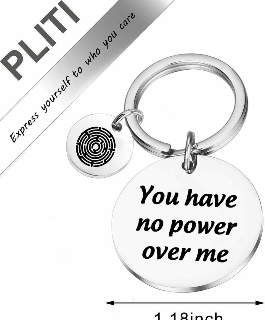 Online PLITI You Have No Power Over Me Inspirational Keychain For Best Friend Bff Encouragement Jewelry Gift (No Power Over Me)