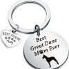 Hot FUSTMW Fustmw Great Dane Lover Gifts Best Great Dane Mom Ever Keychain Great Dane Mom Gifts For Dog Owners