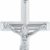 Clearance Jewelry America Jewelry America 14K White Gold Polished Religious Cross Tubular Crucifix Pendant