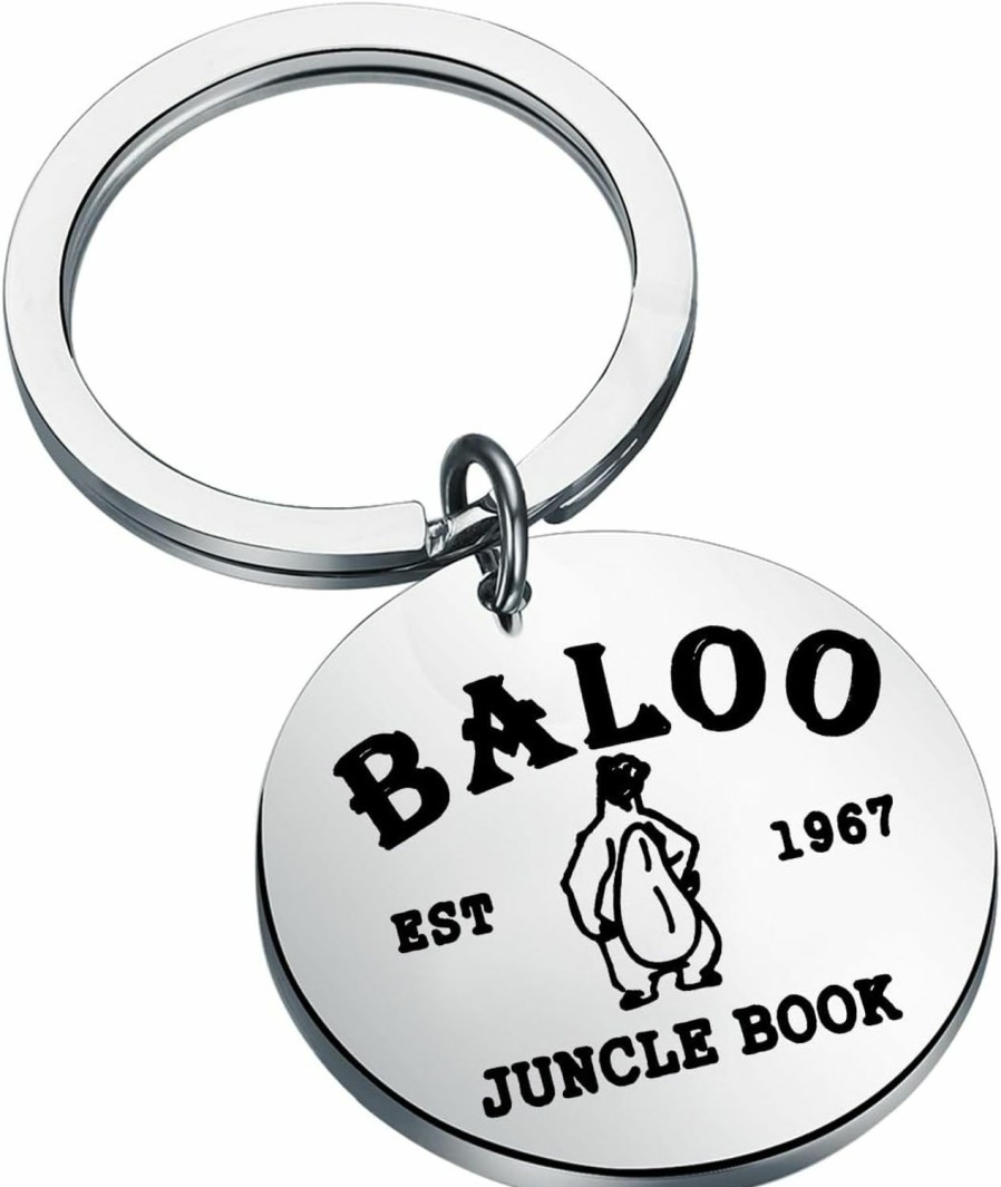 Hot KUIYAI Kuiyai Jungle Inspired Gift Baloo Bear Loves Gift Wdw Trip Gift Cartoon Character Gift Baloo Est 1967 Jungle Book Keychain