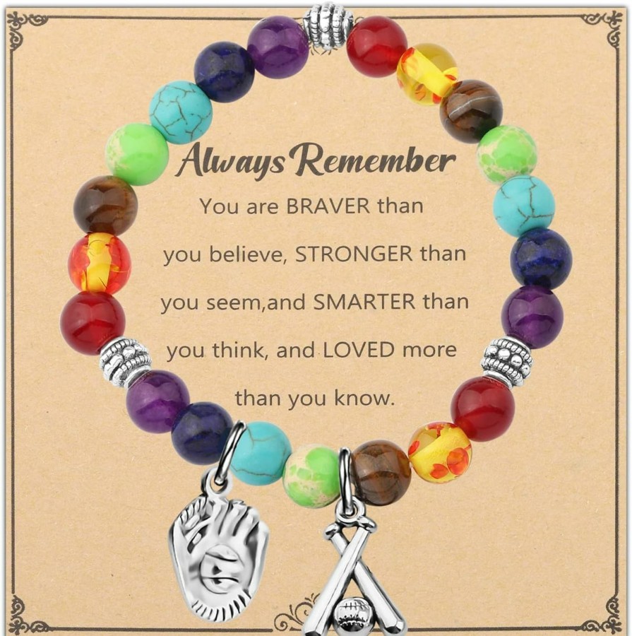 Best WSNANG Wsnang Baseball Keychain You Are Braver Stronger Smarter Than You Think Keychain Baseball Student Graduation Gift