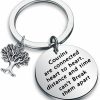 Online HaiQin Lqri Cousin Keychain Cousin Jewelry For Cousins "Cousins Are Connected Heart To Heart. Distance And Time Can'T Keep Them Apart" (Silver)