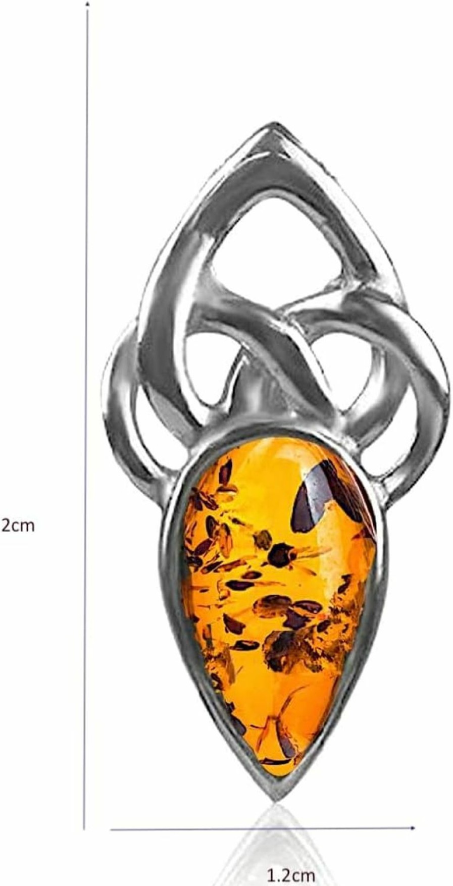 New Ian and Valeri Co. Ian And Valeri Co. Amber Sterling Silver Celtic Pendant