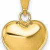 Clearance Auriga Fine Jewelry Auriga Fine Jewelry 14K Yellow Gold Puffed Heart Pendant (L- 15 Mm, W- 10 Mm) Gift For Women