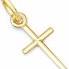 Hot The World Jewelry Center 14K Real Yellow Gold Religious Latin Style Cross Charm Pendant