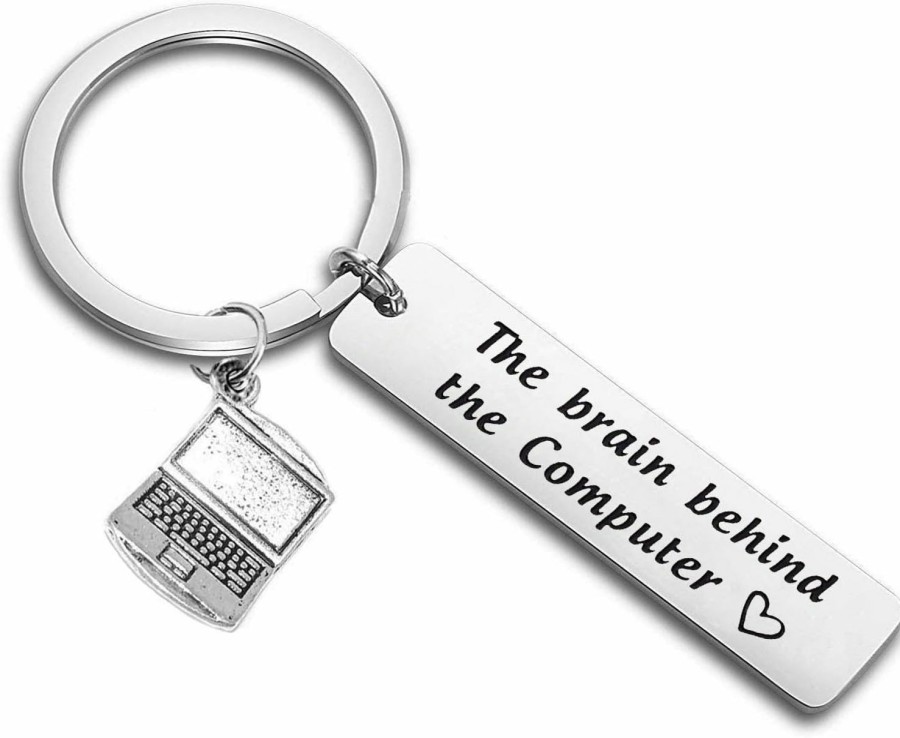 Wholesale PLITI Pliti Computer Engineer Gifts Computer Programmer Gifts The Brain Behind The Computer Laptop Key Ring