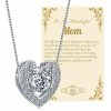 Hot Beam & Bask Beam & Bask Love Heart Necklace Gifts For Wife, 1 Carat Moissanite Diamond Necklace For Women Valentine'S Day Gifts For Her Birthday Wedding Anniversary Jewelry Gift For Wife