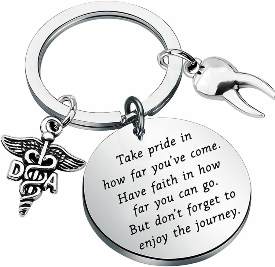 Hot FUSTMW Fustmw Dental Assistant Gifts Keychain Da Graduation Gifts New Dentist Gifts