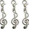 New WYGUYO Wyguyo 3 Pcs Music Note Charm, Pendant Clip, Purse Zip, Treble Clef Pendant, Rock Symbol Piano Charms